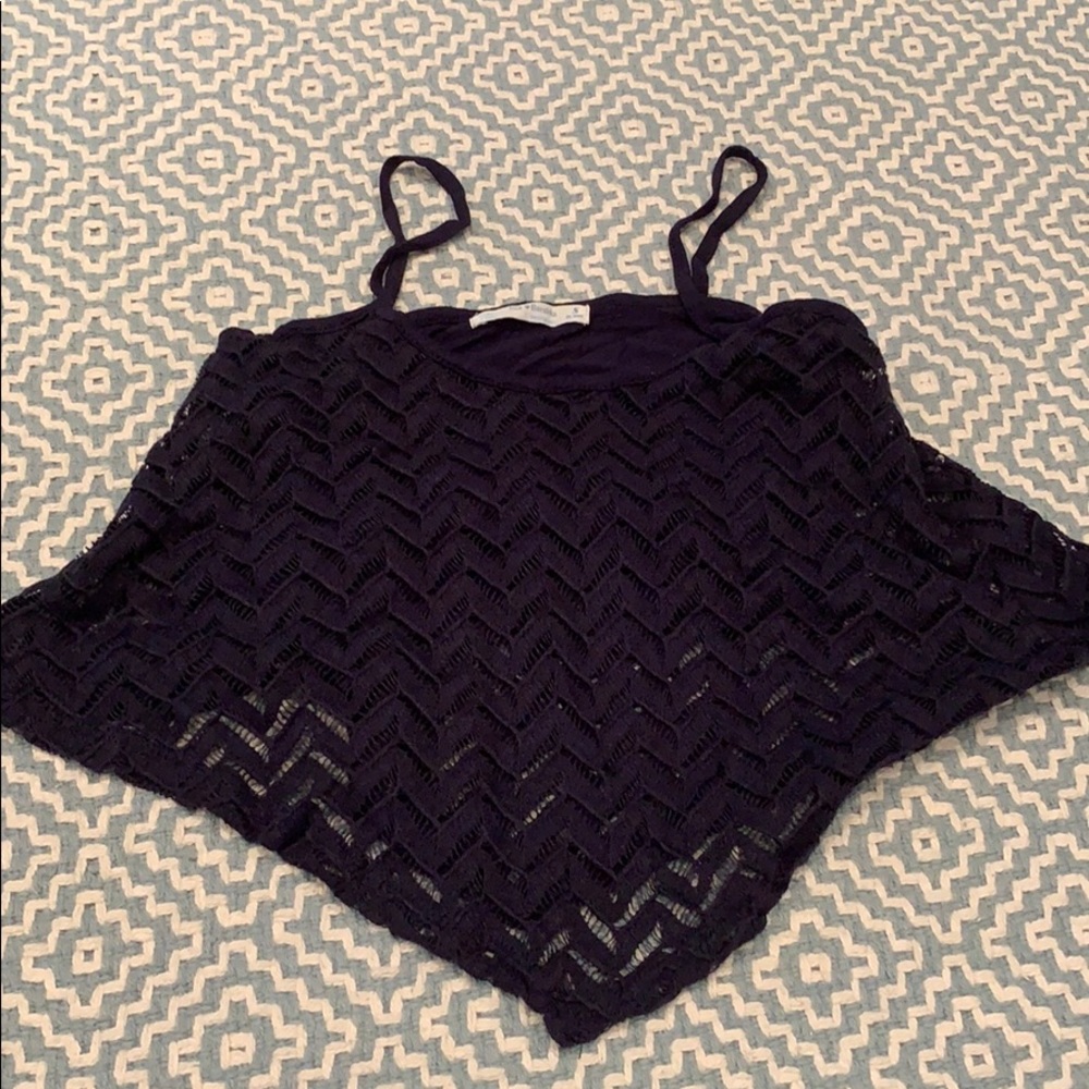 Navy Crop Top